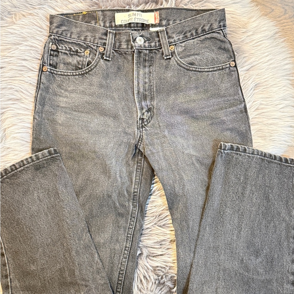 Levi’s Washed Black Straight-Leg Jeans
